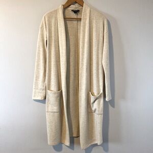 Trendsetter Brand Beige Long Cardigan with Pockets